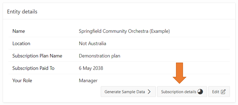 Subscription details